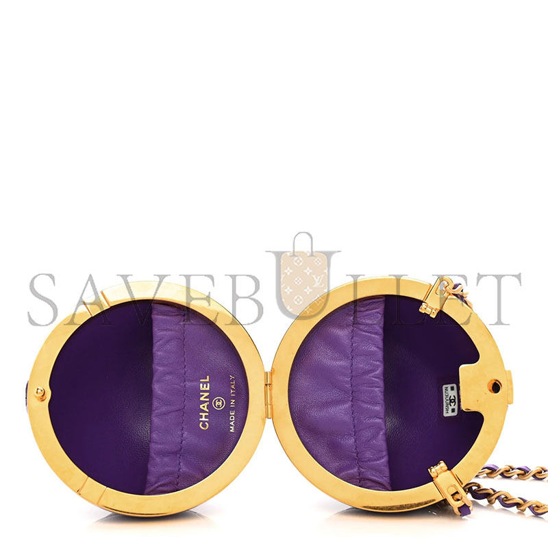 CHANEL 22 SPHERE MINAUDIERE QUILTED LAMBSKIN (9*9*9cm)